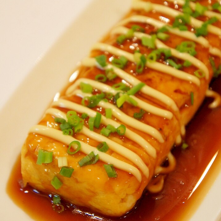 ふわふわ♪厚焼き卵~照りマヨソースがけ